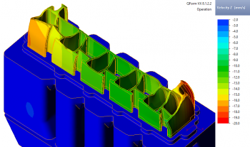 Profile velocity along Z axis. Construction profile